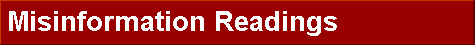  Misinformation Readings 
